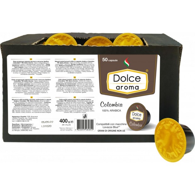 Капсули Dolce Aroma Colombia, 50шт. Lavazza Blue